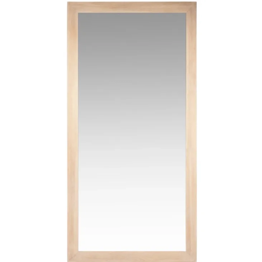 Grand miroir rectangulaire en bois de paulownia 90x180 LAURE | Maisons du Monde