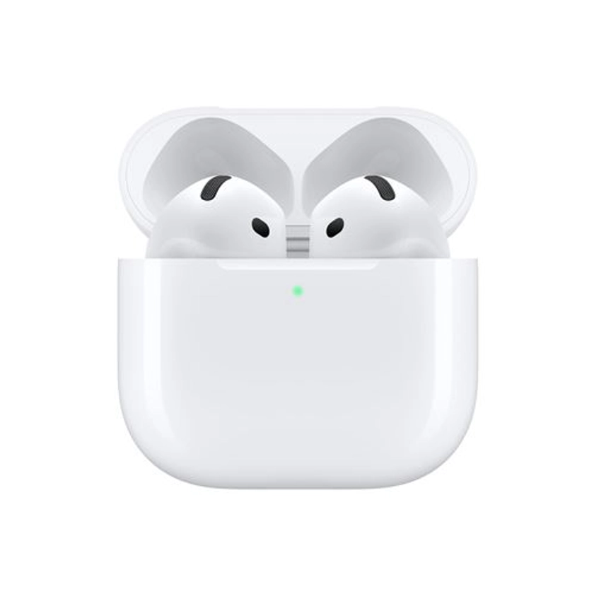 Apple Airpods 4 Blanc avec Boîtier de charge USB‑C Ecouteurs sans fil avec réduction active du bruit