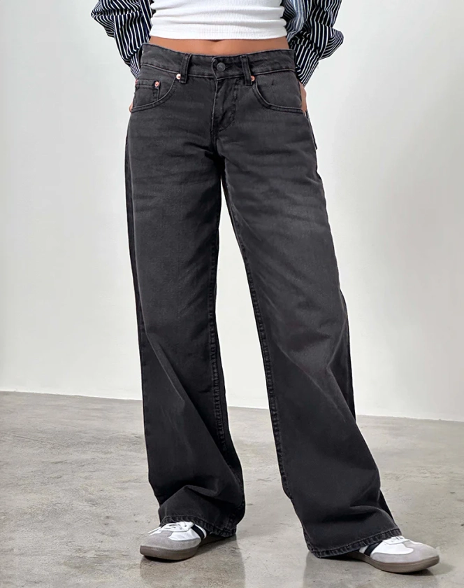 Low Rise Parallel Jeans in Vintage Black