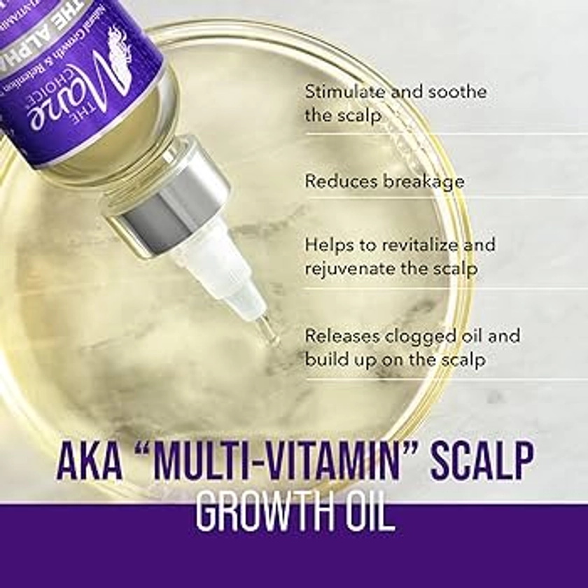 Amazon.com: The Mane Choice Alpha Multi-Vitamin Scalp Nourishing Hair Growth Oil, Helps Stimulate, Revitalize & Soothe, Scalp Oil with Biotin, & Vitamin C, 4 Fl. Oz, Single Pack : Beauty & Personal Care