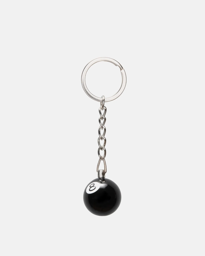 8 Ball Keychain in black – Stüssy UK