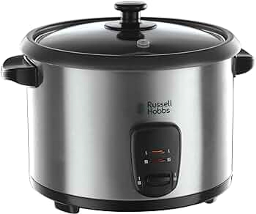 Russell Hobbs Electric Rice Cooker & Steamer - 1.8L (10 cup) Keep warm function, Removable non stick bowl, Easy to clean, Steamer basket, measuring cup & spoon inc, Energy saving, 700W, 19750