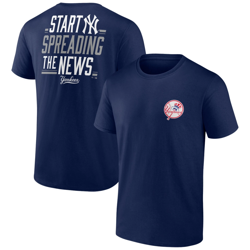 New York Yankees Start Spreading The News Bring It T-Shirt - Navy