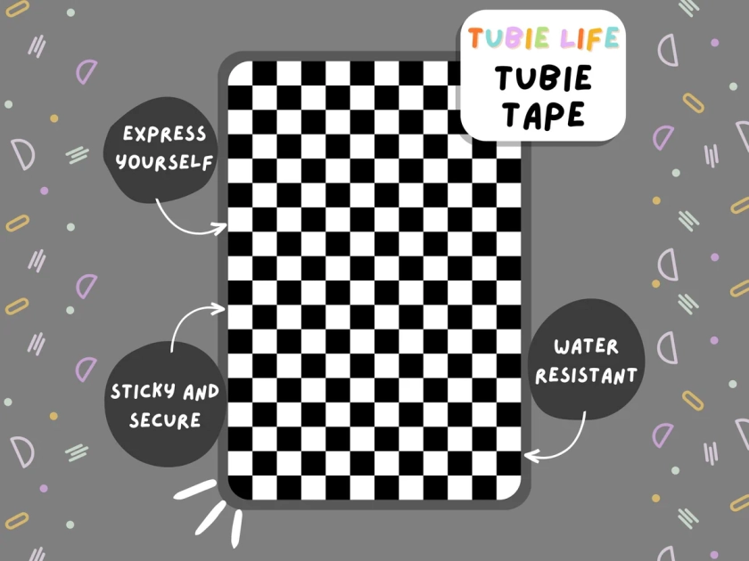 TUBIE TAPE Tubie Life check ng tube tape for feeding tubes and other tubing Full Sheet