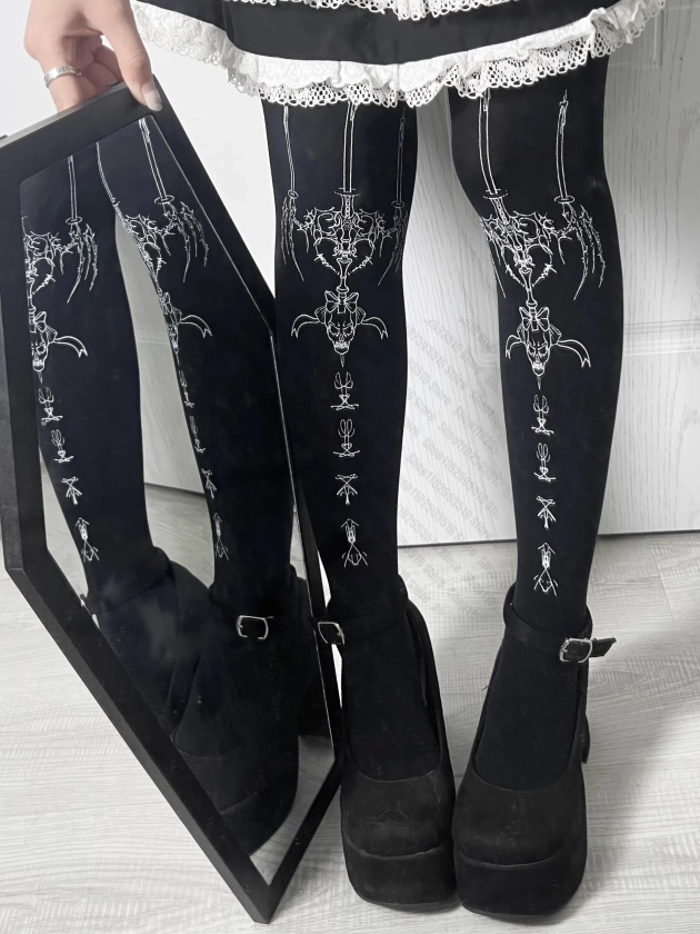 Calcetines góticos cruzados Y2K para mujer, medias largas por encima de la rodilla, sexys, de nailon, hasta el muslo, Legging JK, medias de Cosplay de Lolita - AliExpress