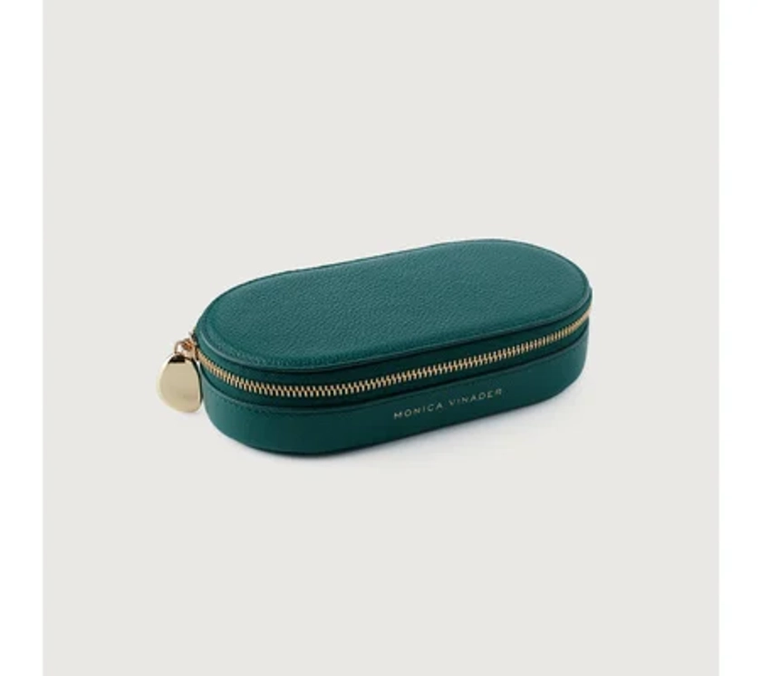 Leather Oval Jewellery Box | Monica Vinader