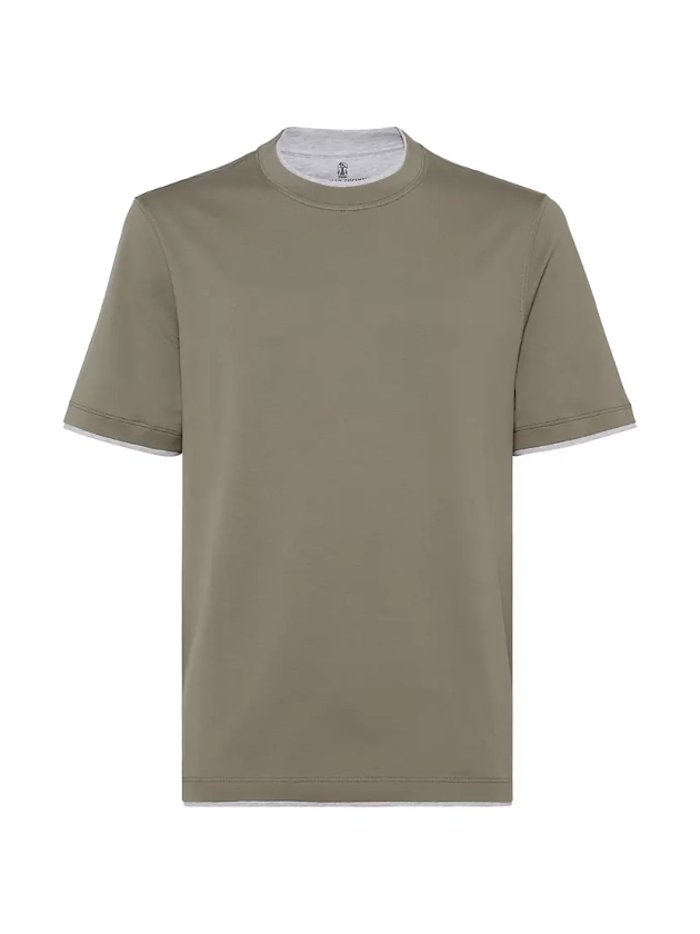 Brunello Cucinelli Cotton Jersey Crew Neck T-Shirt | Saks Fifth Avenue