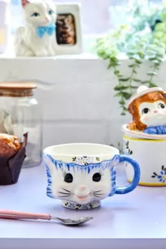 Kitsch Cat Antique Mug