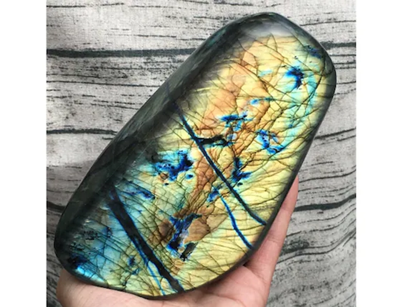 Natural Labradorite Mineral Quartz Crystal Ornaments Point - Etsy