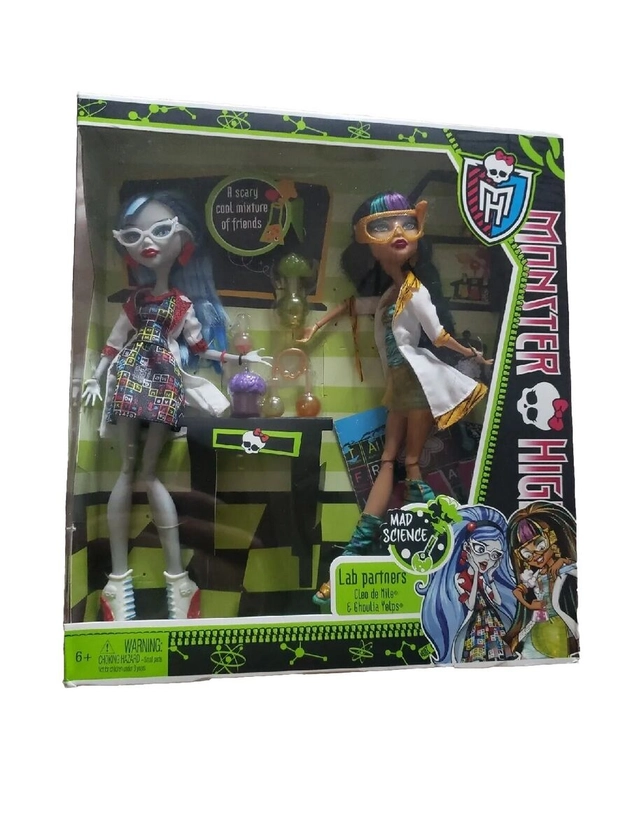 Monster High - Mad Science - Lab Partners - Cleo de Nile & Ghoulia Yelps - NRFB