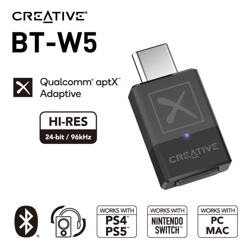 BT-W4がaptX Adaptive 24bit/96kHzにアップグレード！aptX Adaptive 24bit/96kHz対応のオーディオ機器とハイレゾ品質のワイヤレス オーディオ再生が可能