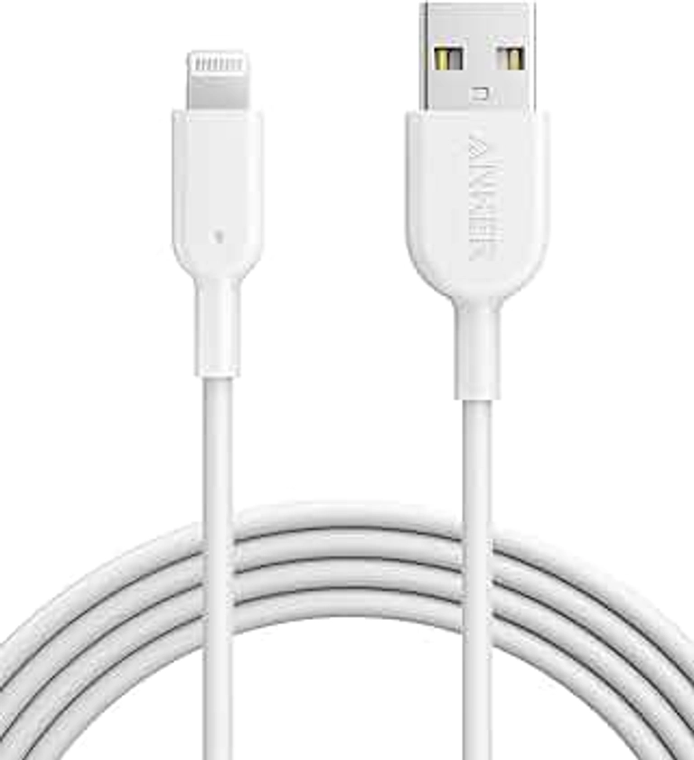 ANKER Powerline II Lightning Cable, [6ft MFi Certified] USB Charging/Sync Lightning Cord Compatible with iPhone SE 11 11 Pro 11 Pro Max Xs MAX XR X 8 7 6S 6 5, iPad and More