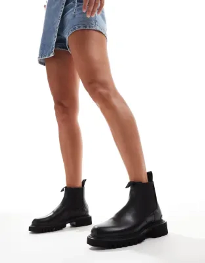 AllSaints - Ada - Bottines chelsea en cuir - Noir | ASOS