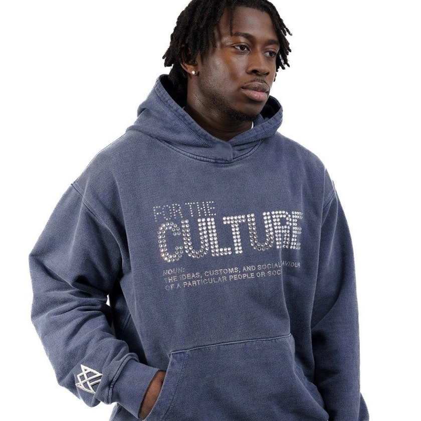 Unisex For The Culture Crystal Hoodie Distressed Y2k Pullover