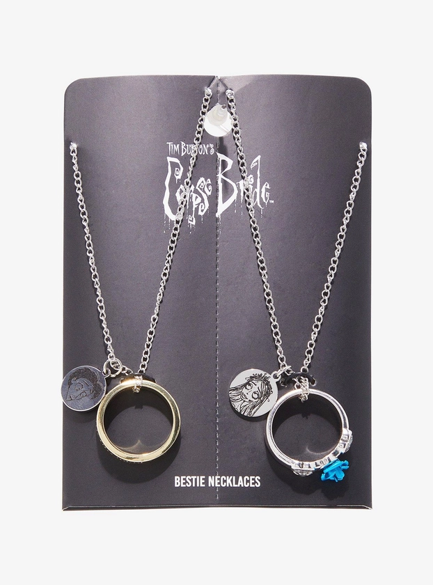 Corpse Bride Victor & Emily Ring Best Friend Necklace Set