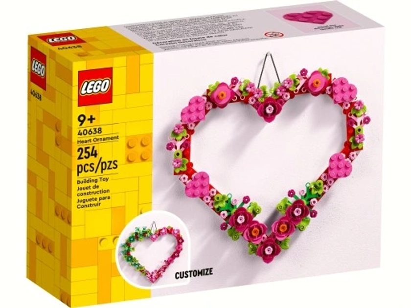 Oryginalne LEGO SERCE 40638 Ozdoba kształcie serca Do Powieszenia Klocki