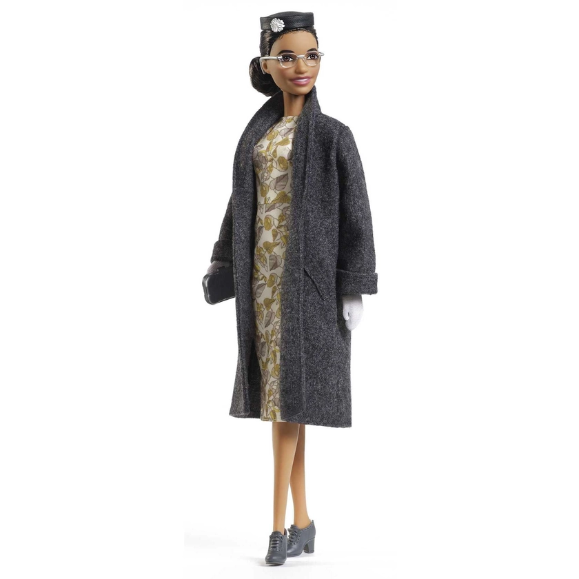 Barbie Inspiring Women Rosa Parks Collectible Doll with Dress, Wool Coat & Accessories - Walmart.com