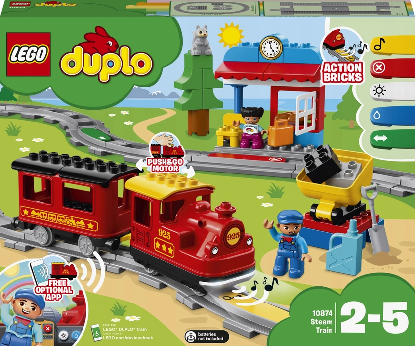 LEGO DUPLO Pociąg parowy 10874