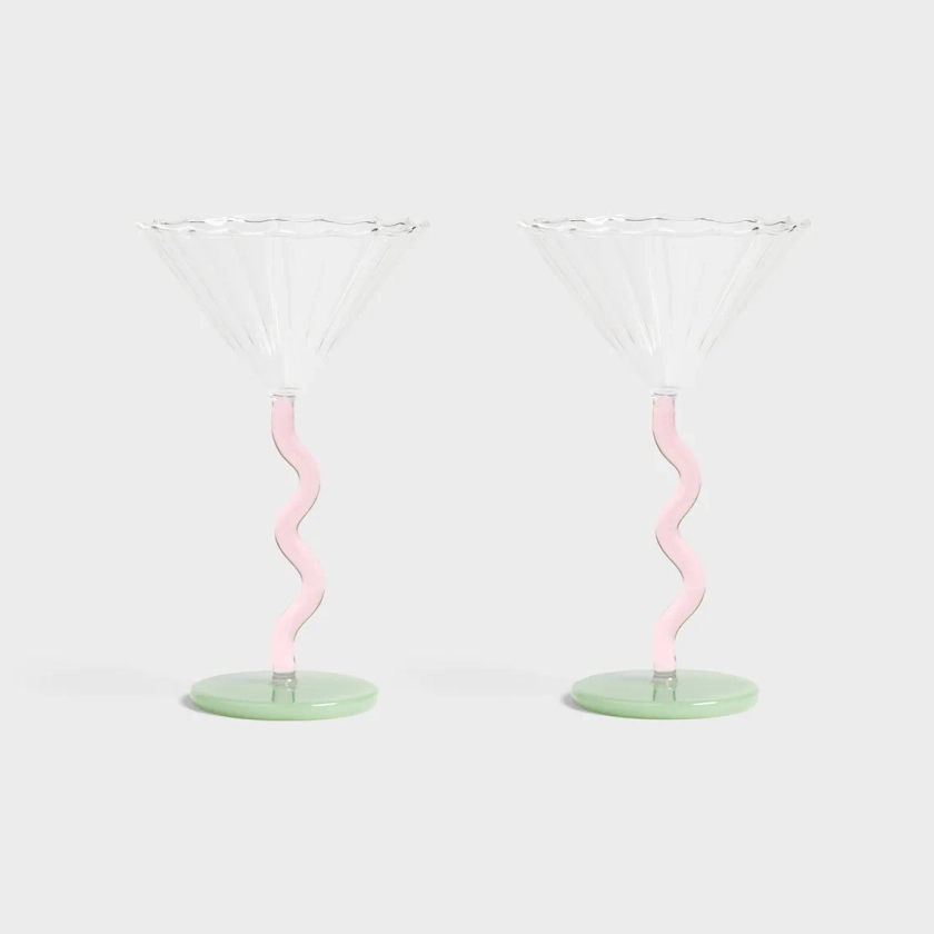 Coupe curve pink set of 2 | &Klevering