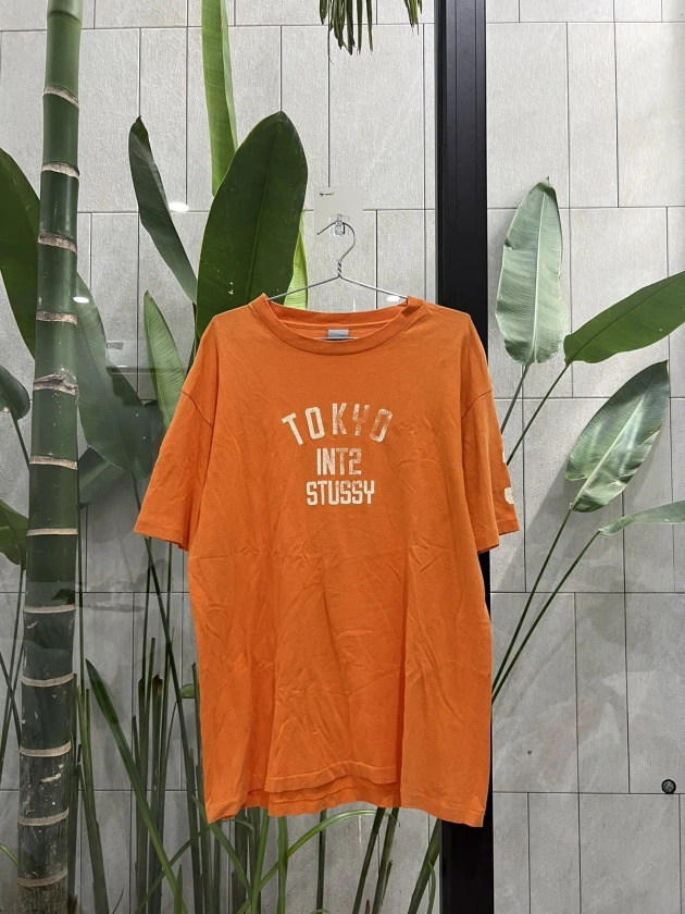 00s Stussy Big Logo Vintage Y2K Oversized Retro Tee T-Shirt