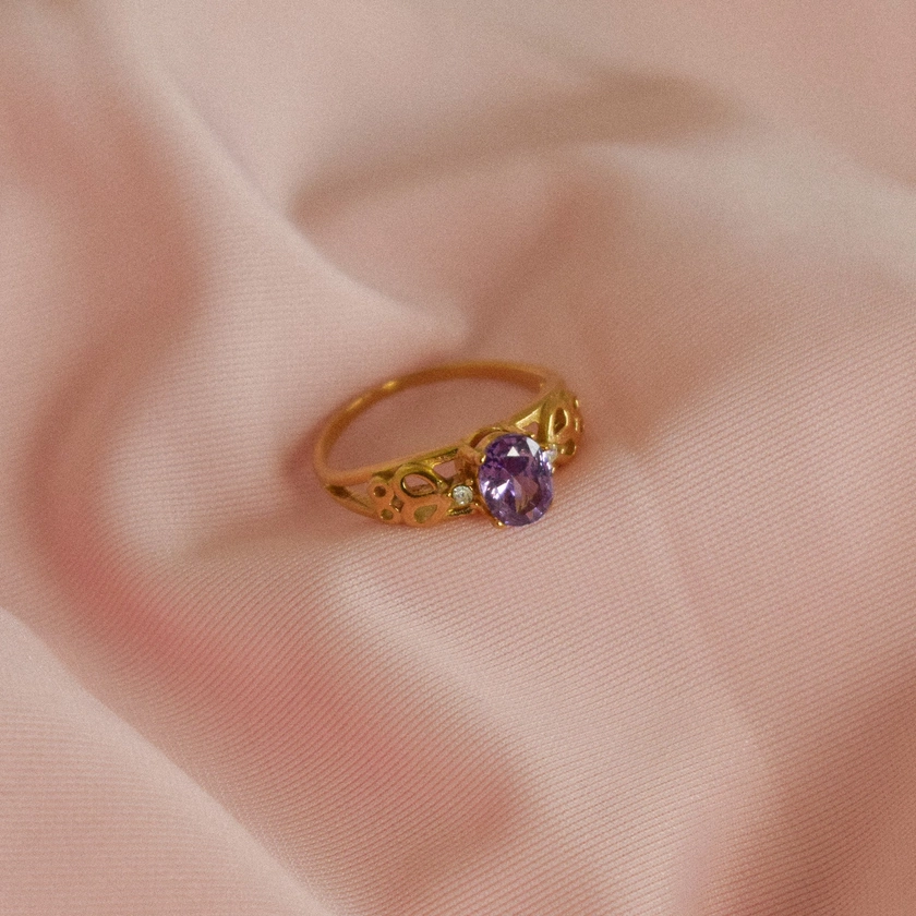 "Romance" Lilac Sparkle Ring