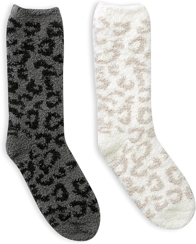 Barefoot Dreams CozyChic Women's Barefoot In The Wild Socks, Crew Socks