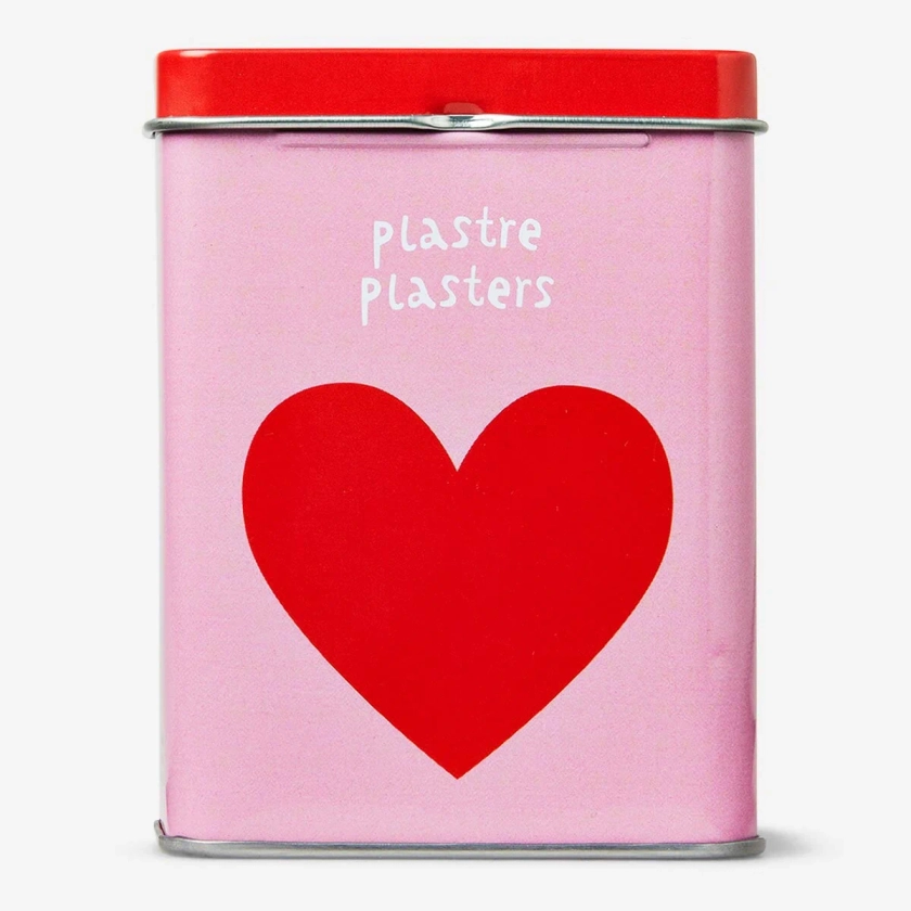 Heart-Themed Plasters in Metal Tin - 30 pcs | Cute First Aid