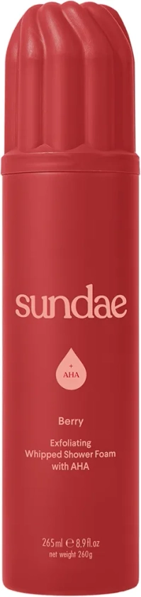 sundae Exfoliating Whipped Shower Foam Berry Foaming Body Wash 8.9 fl oz, 265ml