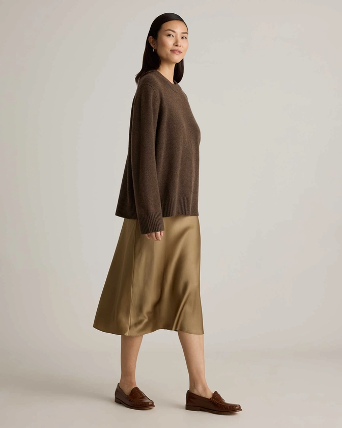 Mongolian Cashmere Oversized Crewneck Sweater