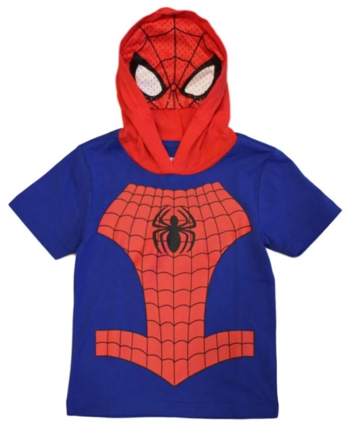 Marvel Avengers Spiderman Hooded T-Shirt with Mask (Toddler Boys & Little Boys)