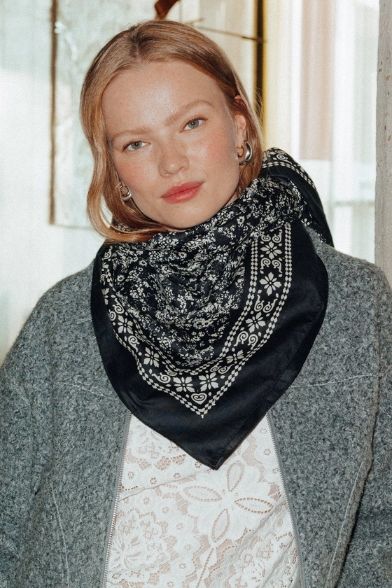 Foulard carré imprimé Femme