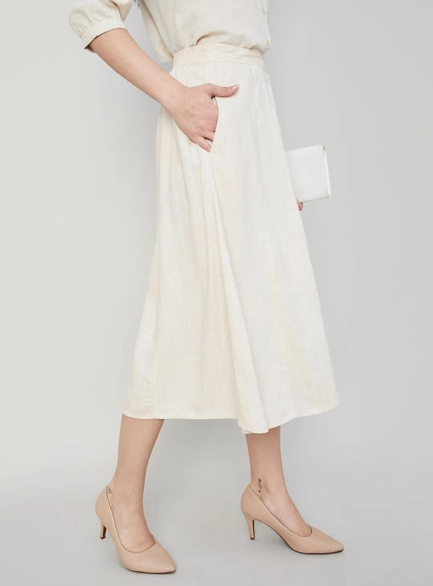 CODE Women Solid A-Line Skirt