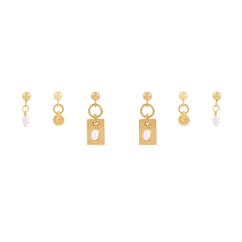 Tara Earring Set - Gold