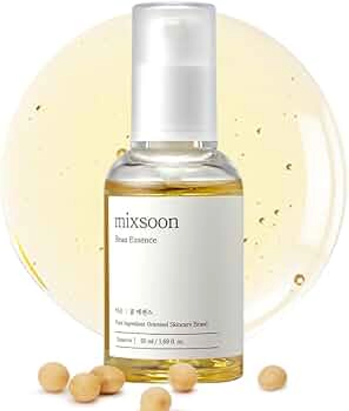 mixsoon Bean Essence, Vegansnail, Exfoliating Essence for face, Hydrating Korean Skin Care,Glassskin 1.69 fl.oz/50ml