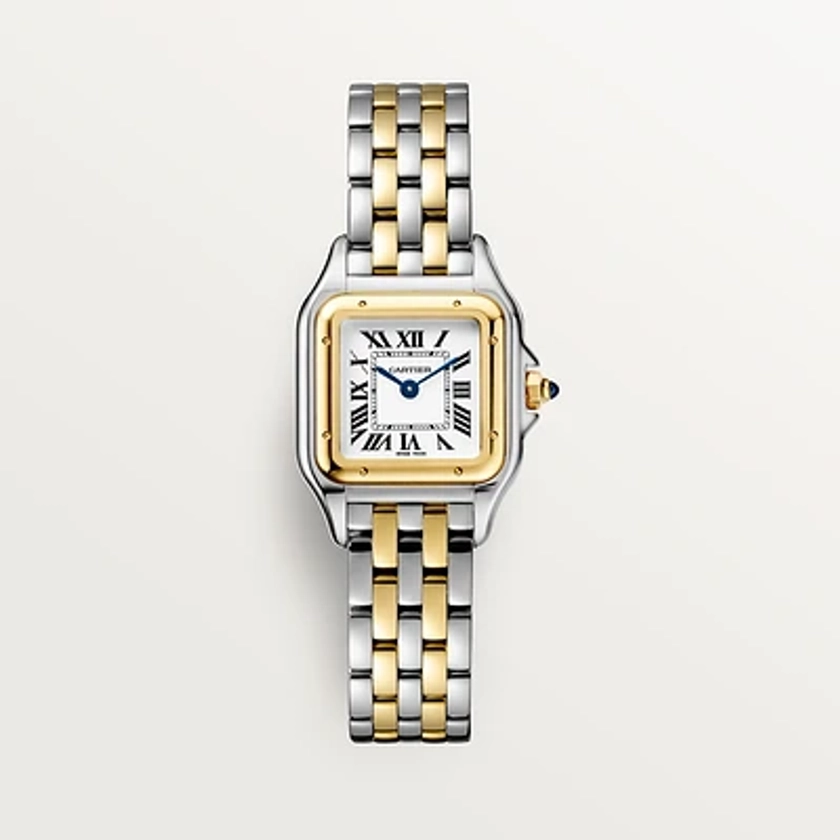 CRW2PN0006 - Panthère de Cartier watch - Small model, quartz movement, yellow gold, steel - Cartier
