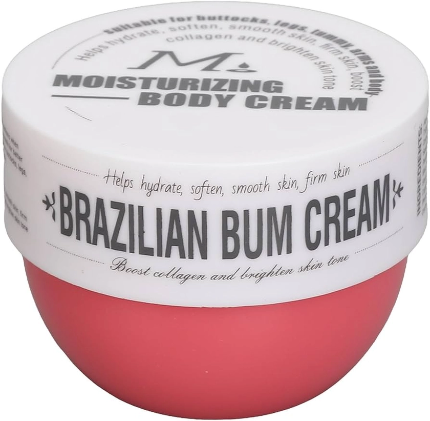 80ml Brazilian Bum Cream, Moisturizing Body Cream for Woman Man, Hip Lifting Massage Cream for Dry, Rough and Dull Looking Skin (Fruity Scent)