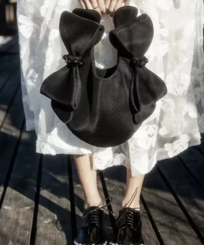 Simone Rocha X H&M Black Bow Embellished Handbag BNWT SOLD OUT Designer Collab!