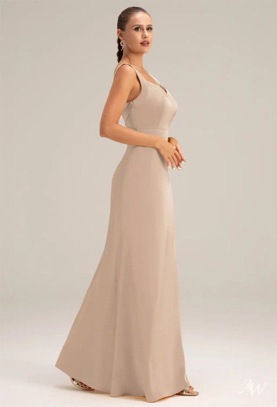 AW Andie Dress, Light Gold Bridesmaid Dresses | AW Bridal