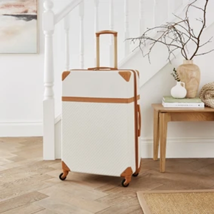 Palermo Cream & Tan Suitcase