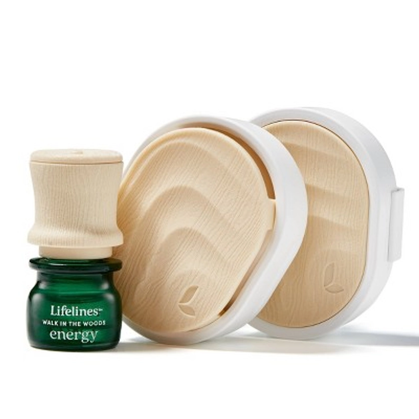 2pk Everyday Diffuser Set plus Essential Oil Blend - Lifelines: Includes Wall Mounts, Precision Pump, No Battery Needed