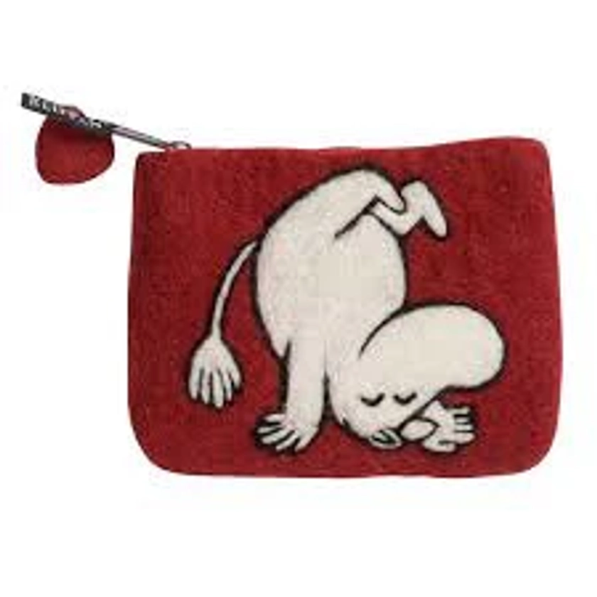 Felted Purse Moomin Up And Down Deep Red