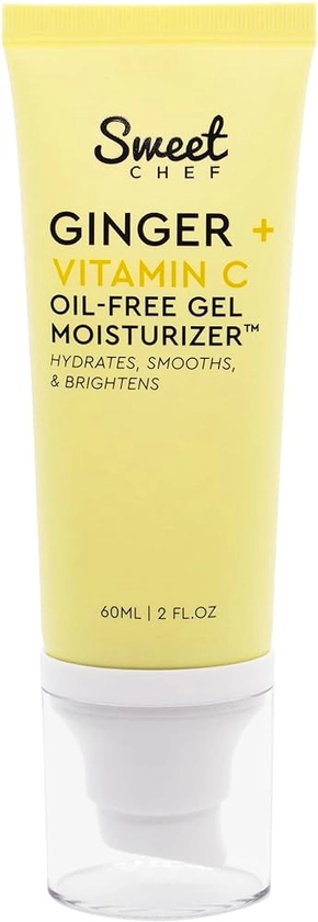 Sweet Chef Ginger + Vitamin C Oil-Free Gel Moisturizer - Antioxidant-Rich Soothing Daily Moisturizer with Hyaluronic Acid, Turmeric + Niacinamide - Help Hydrate + Even Skin Tone (60 ml / 2 fl oz)