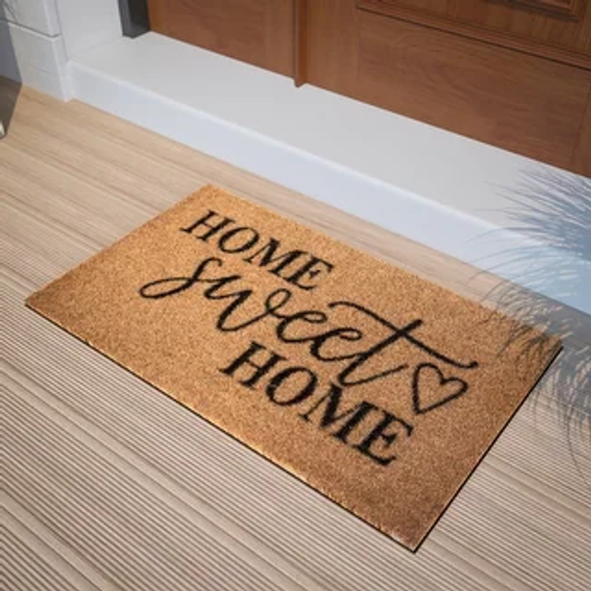 18 x 30 Indoor/Outdoor Coir Doormat with Home Sweet Home Message, Non-Slip Back | Overstock.com Shopping - The Best Deals on Door Mats | 40824704