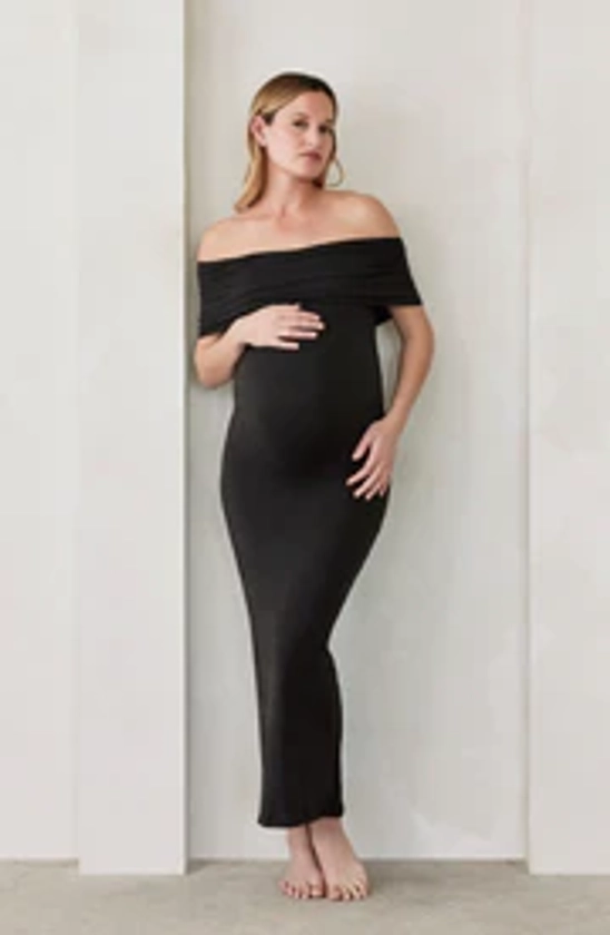 The Bianca Dress | Shop Off-The-Shoulder Maternity Dress | BUMPSUIT