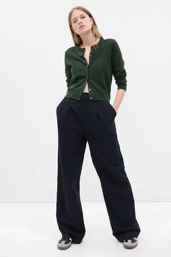 Buy Gap Green Merino Wool Short Cardigan from the Next UK online shop