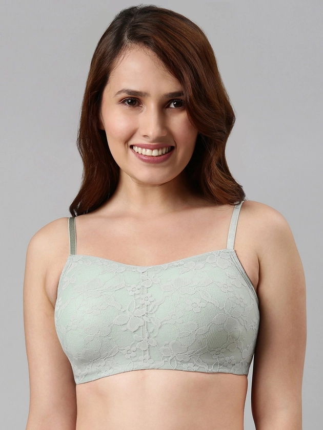 Enamor Women Green Bra