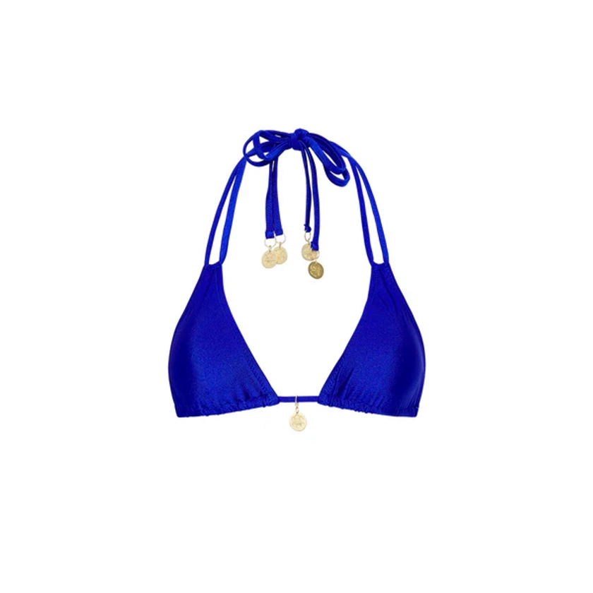 Halter Bralette Bikini Top - Malibu Blue