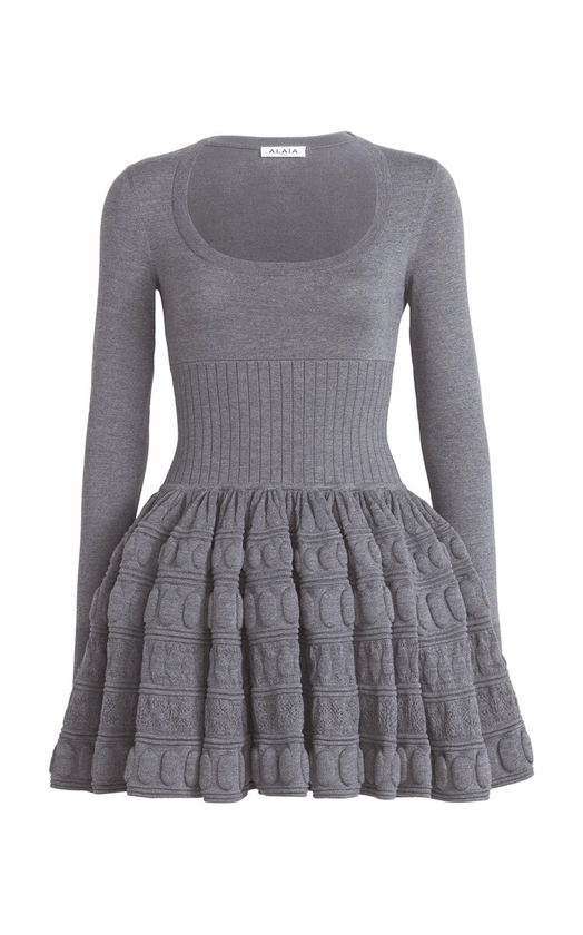 Knit Wool-Blend Mini Dress
