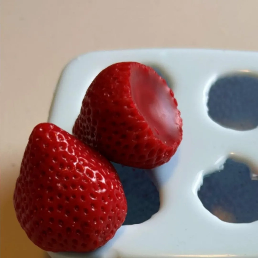 Silicone Mold 4 Whole Strawberries - Etsy UK