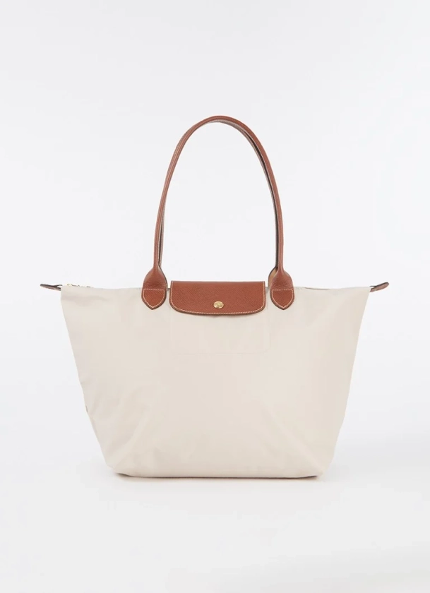 Longchamp Le Pliage Original reistas L met leren details • Zand • de Bijenkorf